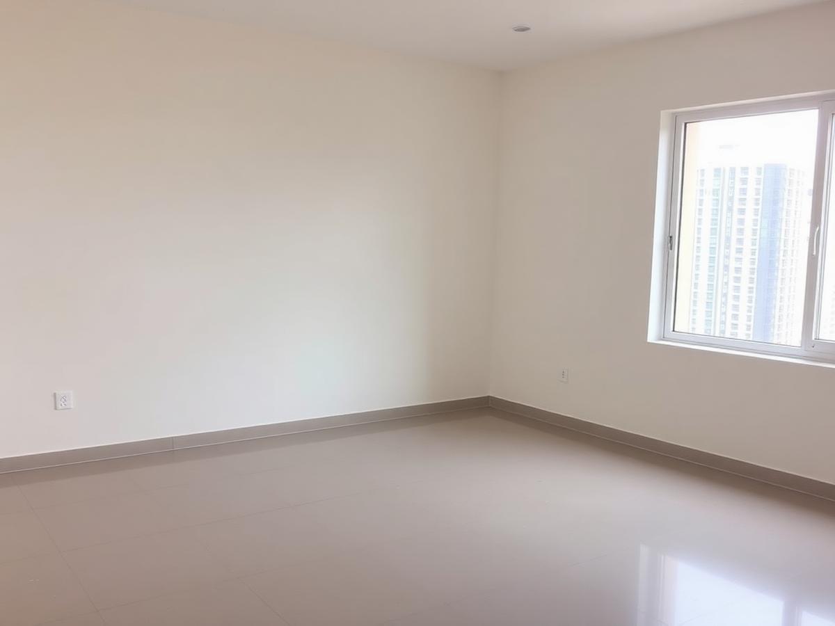 Empty bedroom in Dubai apartment